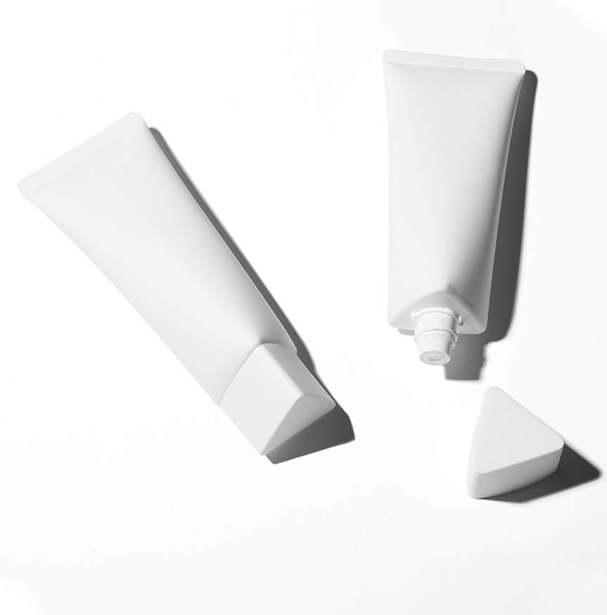 white cosmetic tube